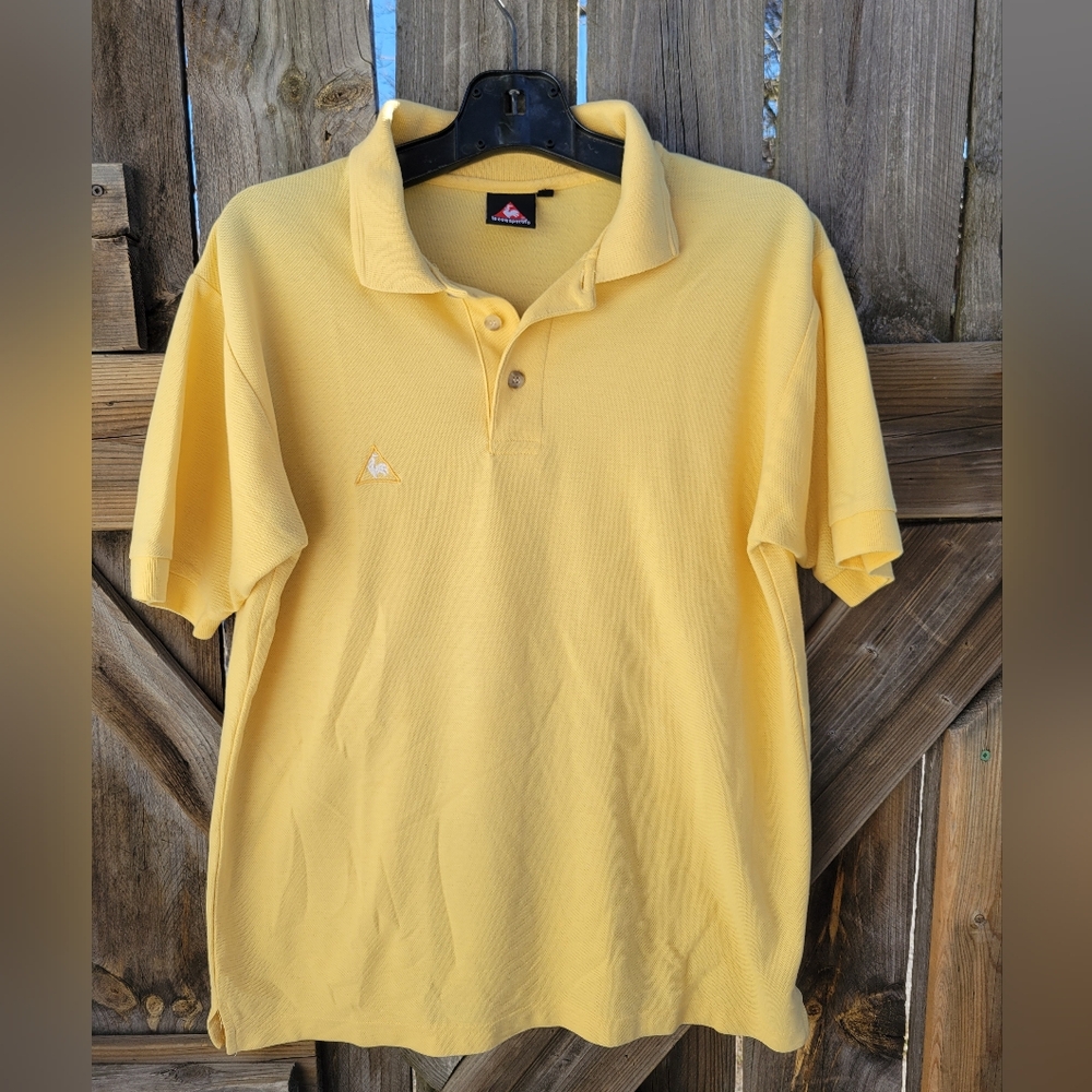 Men's Le Coq Sportif polo shirt in great shape size Large